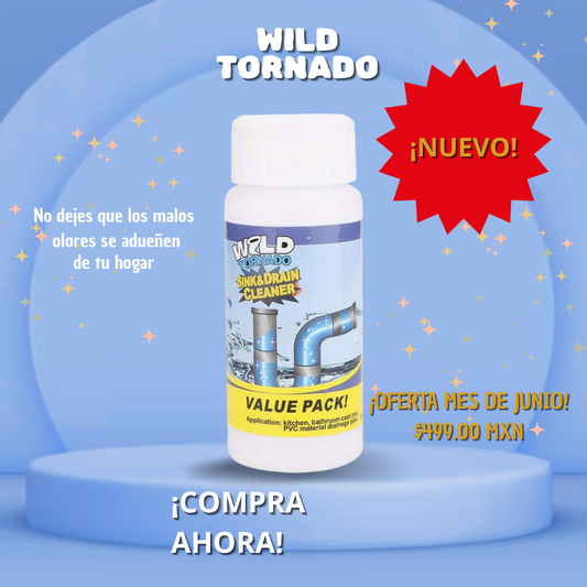 WildTornado® Destapa Cañerias Tornado en Polvo
